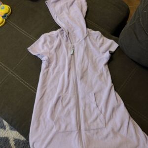 Kids Hooded Swim Coverup in Lavender